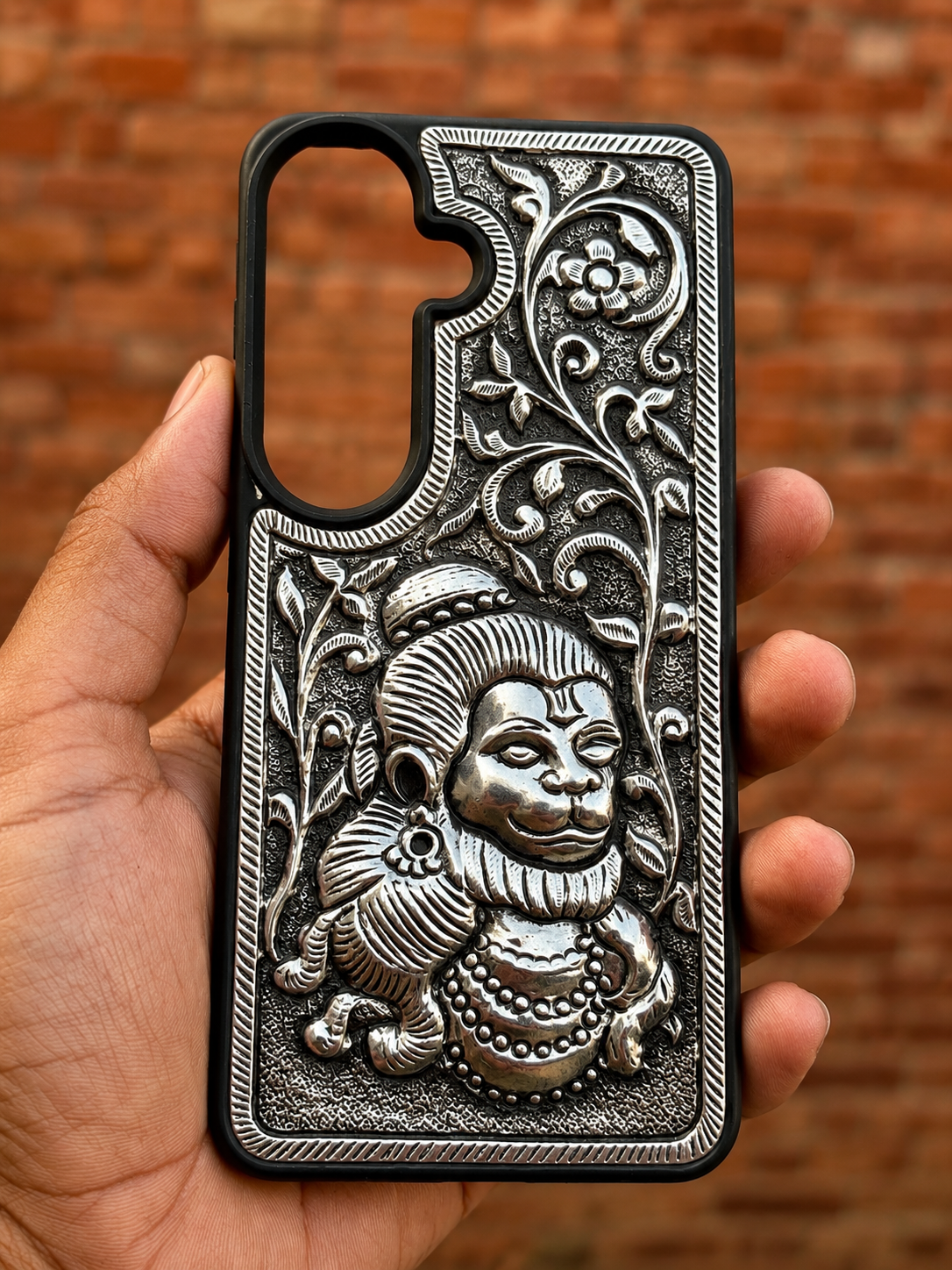 Custom Handmade Hanuman Silver Back Cover for Samsung Galaxy S26